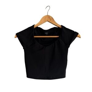 Offline By Aerie Real Me Crop Top Black